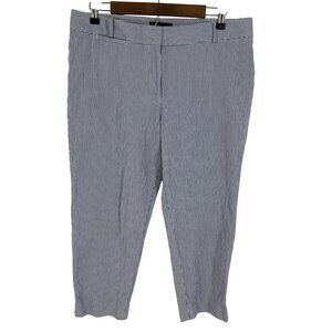 Talbots Signature Blue & White Striped Womens Ankle Pants Size 12